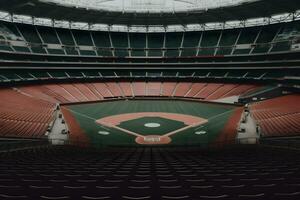 profissional beisebol grande arena. neural rede ai gerado foto