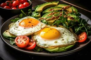 mexidos ovos e vegetal salada. neural rede ai gerado foto