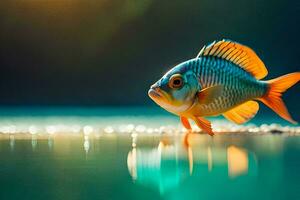 foto papel de parede a céu, peixe, água, a mar, a mar, a mar, o. gerado por IA