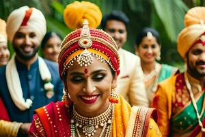 indiano Casamento dentro Bangalore. gerado por IA foto