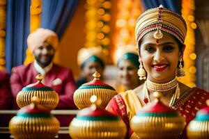 indiano Casamento fotografia dentro Londres. gerado por IA foto