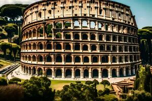 a Coliseu dentro Roma, Itália. gerado por IA foto