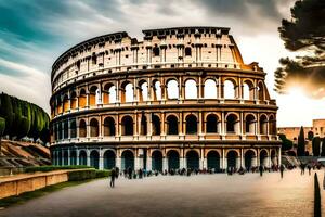 a Coliseu dentro Roma, Itália. gerado por IA foto