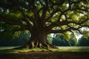 a maior árvore dentro a mundo. gerado por IA foto