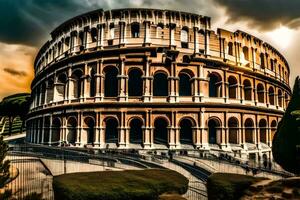 a Coliseu dentro Roma, Itália. gerado por IA foto