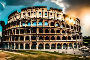 a Coliseu dentro Roma, Itália. gerado por IA foto