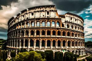 a Coliseu dentro Roma, Itália. gerado por IA foto