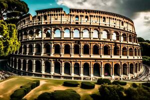 a Coliseu dentro Roma, Itália. gerado por IA foto