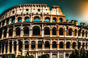 a Coliseu dentro Roma, Itália. gerado por IA foto