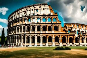 a Coliseu dentro Roma, Itália. gerado por IA foto