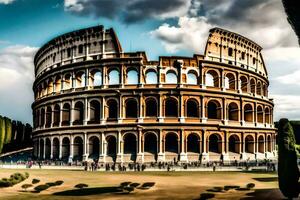 a Coliseu dentro Roma, Itália. gerado por IA foto