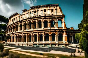 a Coliseu dentro Roma, Itália. gerado por IA foto