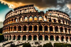 a Coliseu dentro Roma, Itália. gerado por IA foto