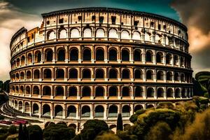 a Coliseu dentro Roma, Itália. gerado por IA foto