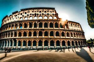 a Coliseu dentro Roma, Itália. gerado por IA foto