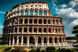 a Coliseu dentro Roma, Itália. gerado por IA foto