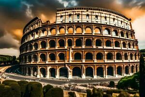 a Coliseu dentro Roma, Itália. gerado por IA foto