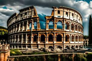 a Coliseu dentro Roma, Itália. gerado por IA foto