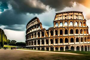 a Coliseu dentro Roma, Itália. gerado por IA foto