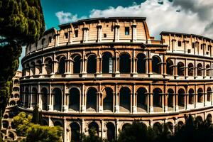 a Coliseu dentro Roma, Itália. gerado por IA foto