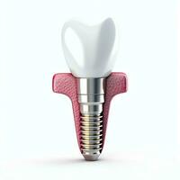 fechar acima do uma dental dente implantar ou saudável humano dentes. branco esmalte e dental implantes cirurgia conceito de ai gerado foto