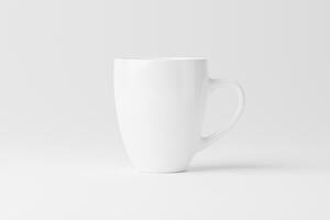 cerâmico caneca copo para café chá branco em branco 3d Renderização brincar foto