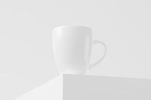 cerâmico caneca copo para café chá branco em branco 3d Renderização brincar foto