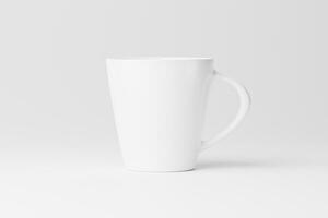 cerâmico caneca copo para café chá branco em branco 3d Renderização brincar foto