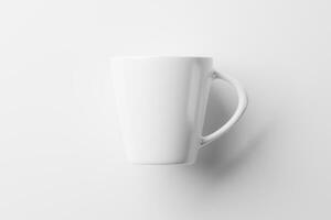 cerâmico caneca copo para café chá branco em branco 3d Renderização brincar foto