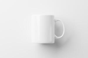 cerâmico caneca copo para café chá branco em branco 3d Renderização brincar foto