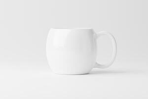 cerâmico caneca copo para café chá branco em branco 3d Renderização brincar foto