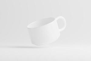 cerâmico caneca copo para café chá branco em branco 3d Renderização brincar foto