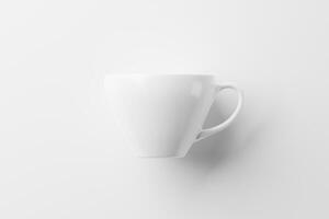 cerâmico caneca copo para café chá branco em branco 3d Renderização brincar foto