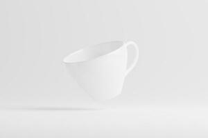 cerâmico caneca copo para café chá branco em branco 3d Renderização brincar foto