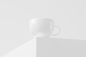 cerâmico caneca copo para café chá branco em branco 3d Renderização brincar foto