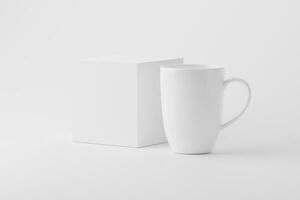 cerâmico caneca copo para café chá branco em branco 3d Renderização brincar foto