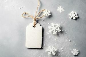 floco de neve compras tag para inverno feriado vendas e publicidade - generativo ai foto