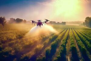 agrícola inovação - zangão campo em processamento - generativo ai foto