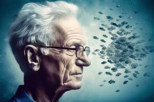 Alzheimer doença conceito - generativo ai foto