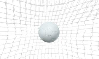futebol bola dentro internet isolado em uma branco fundo foto