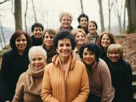 fotografia do mulheres quem lift empoderamento si mesmos ai generativo foto