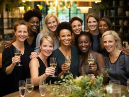 fotografia do mulheres quem lift empoderamento si mesmos ai generativo foto