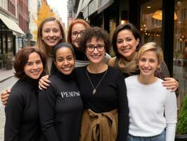 fotografia do mulheres quem lift empoderamento si mesmos ai generativo foto