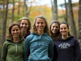 fotografia do mulheres quem lift empoderamento si mesmos ai generativo foto