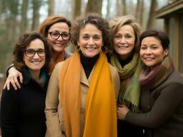 fotografia do mulheres quem lift empoderamento si mesmos ai generativo foto