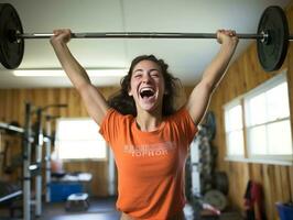 fotografia do mulheres quem lift empoderamento si mesmos ai generativo foto