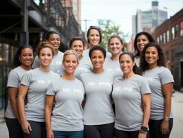 fotografia do mulheres quem lift empoderamento si mesmos ai generativo foto