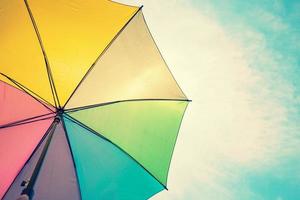 guarda-chuva colorido vintage