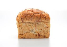 pão isolado no fundo branco foto