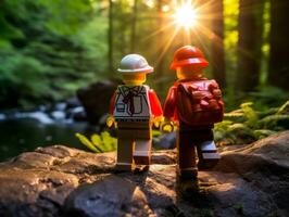 a épico busca do Lego aventureiros ai generativo foto